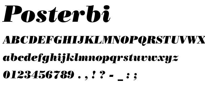 Posterbi font