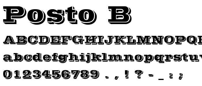Posto_B font