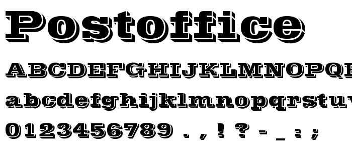 Postoffice font