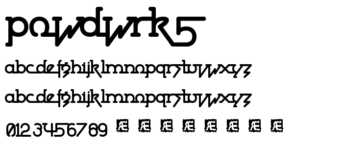 Powdwrk5 font