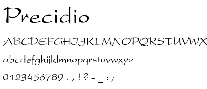 Precidio font