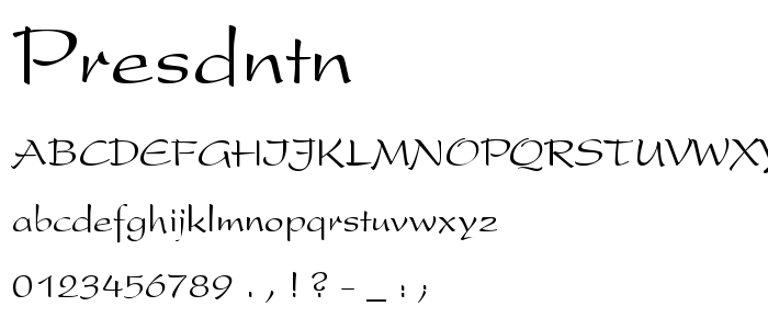 Presdntn font