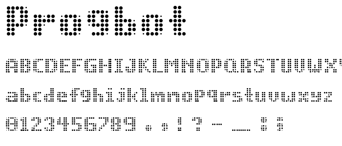 Progbot font