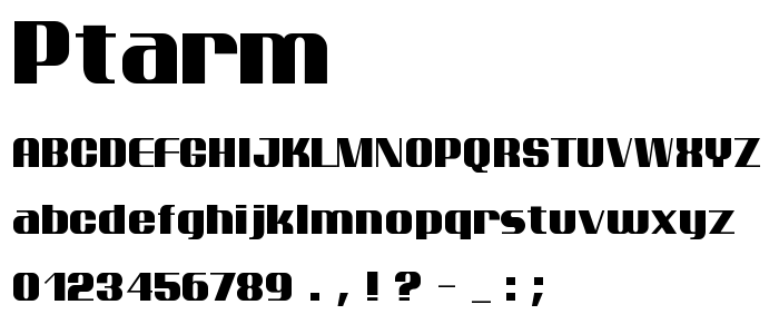 Ptarm font