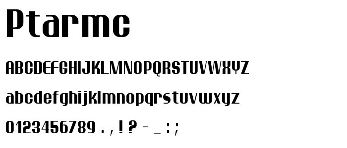 Ptarmc font