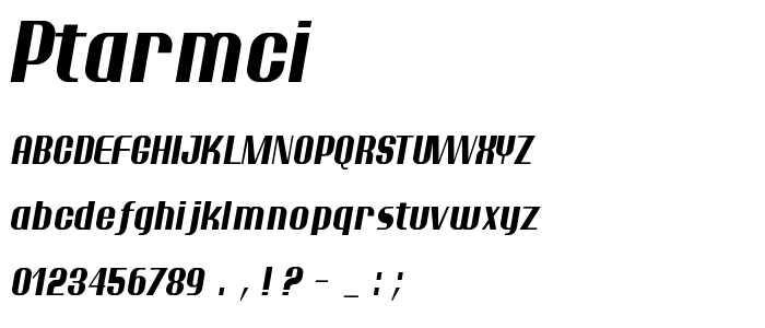 Ptarmci font