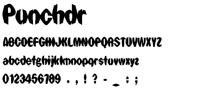 Punchdr font