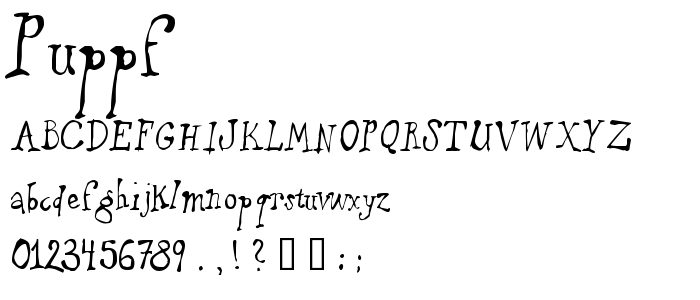 Puppf font