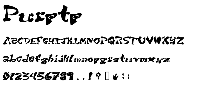 Purptp font