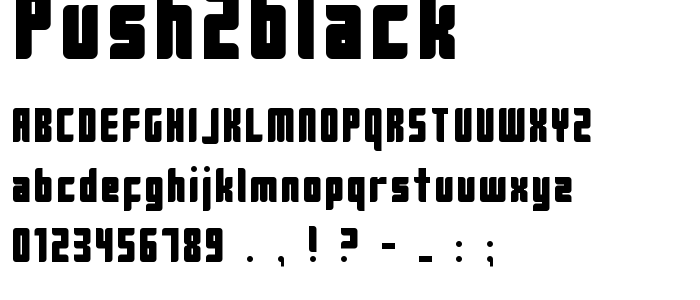 Push2black font