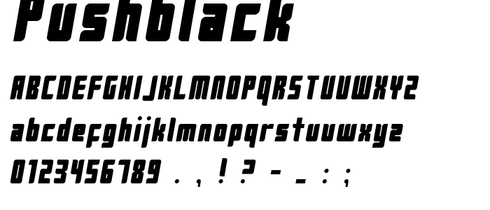 Pushblack font