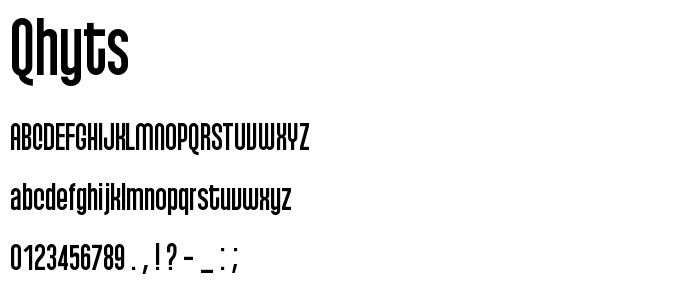 Qhyts font