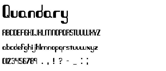 Quandary font