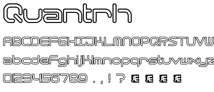 Quantrh font