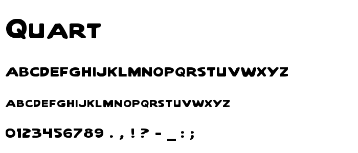 Quart font