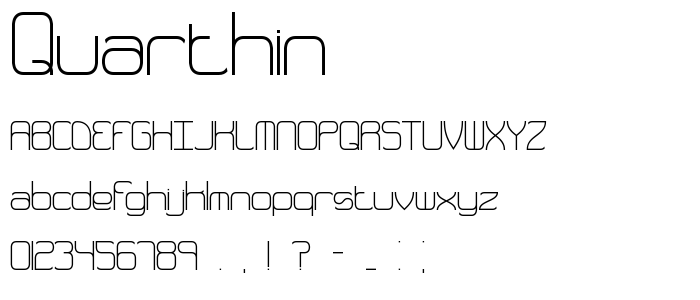 Quarthin font