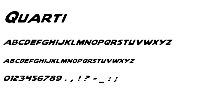 Quarti font