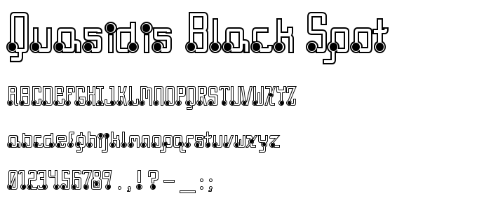 Quasidis_Black_Spot font