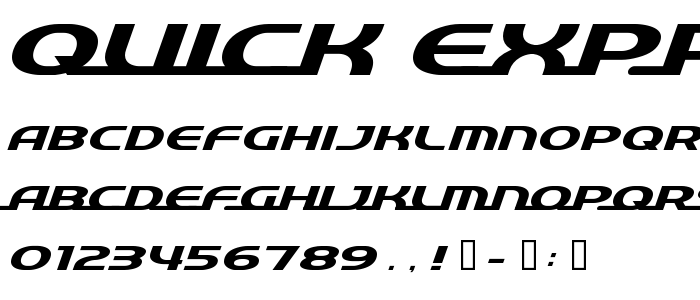 Quick_Express font