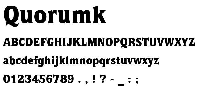 Quorumk font