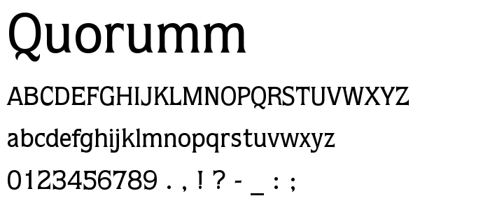 Quorumm font