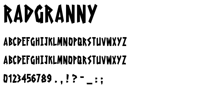 Radgranny font