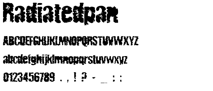 Radiatedpan font