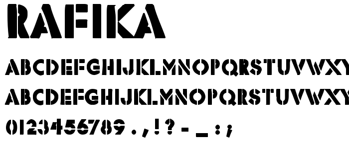 Rafika font