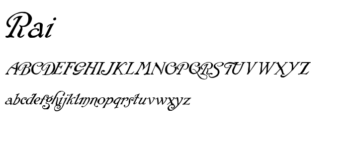 Rai font