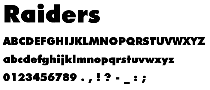 Raiders font