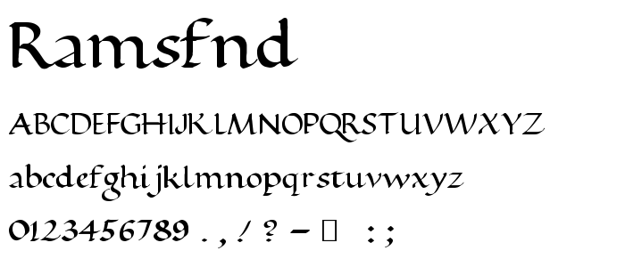 Ramsfnd font