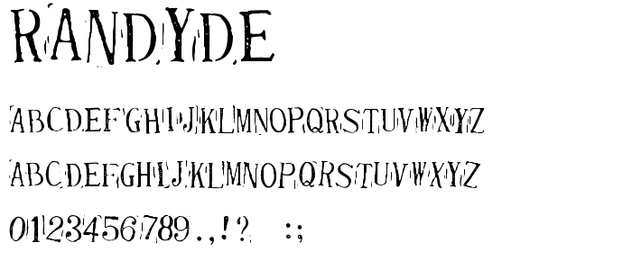 Randyde font