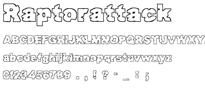 Raptorattack font