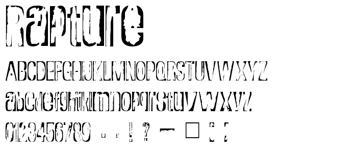 Rapture font