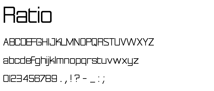 Ratio font