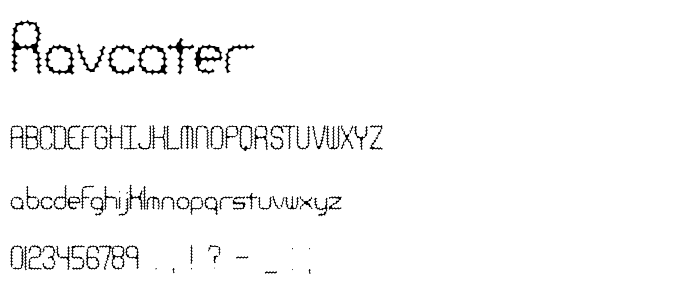 Ravcater font