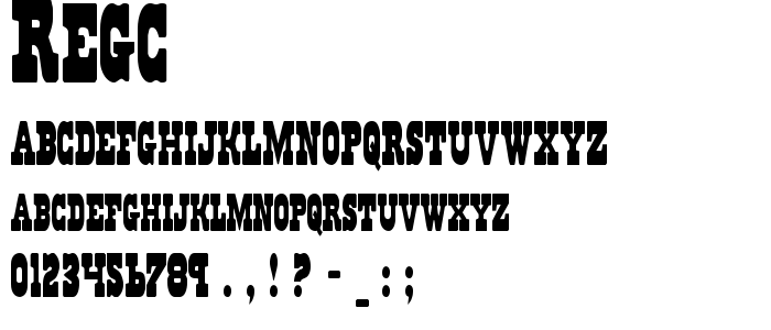 Regc font