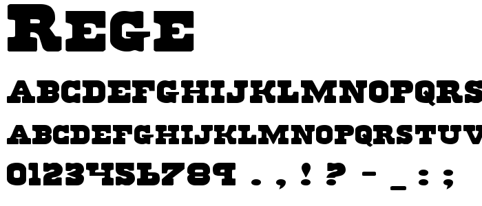 Rege font