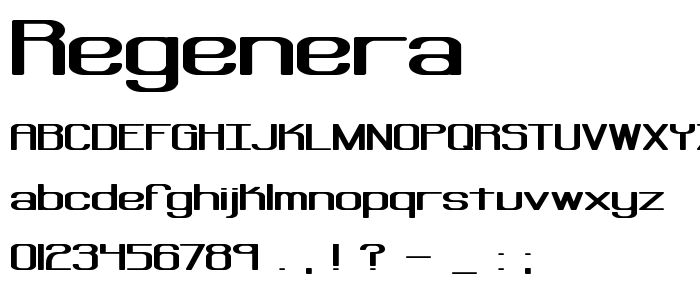 Regenera font