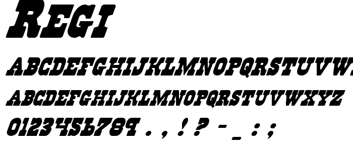 Regi font