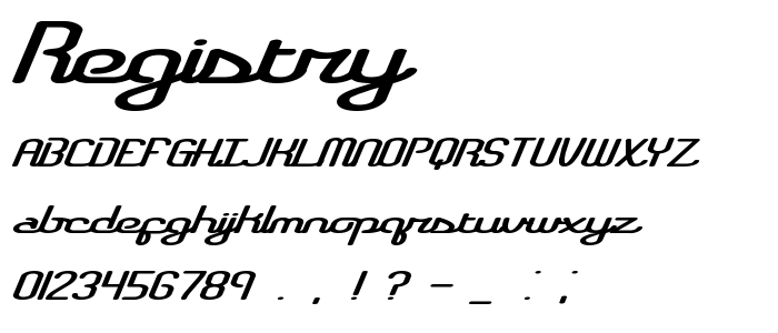 Registry font