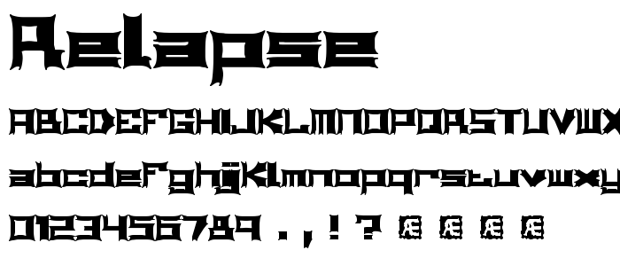 Relapse font