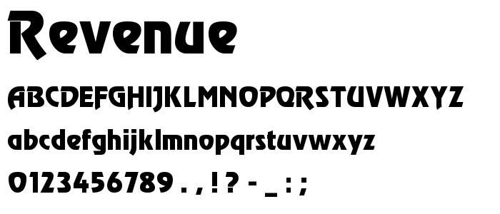 Revenue font