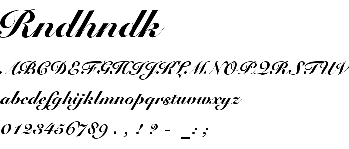 Rndhndk font