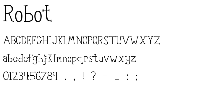 Robot font