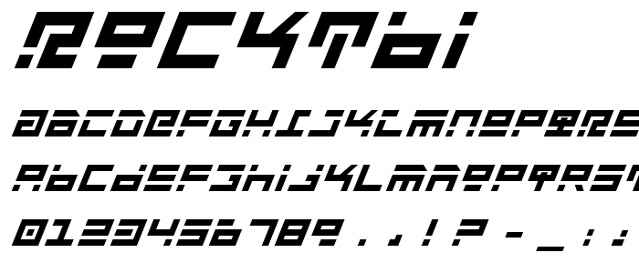 Rocktbi font