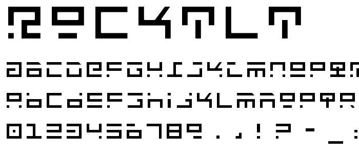 Rocktlt font