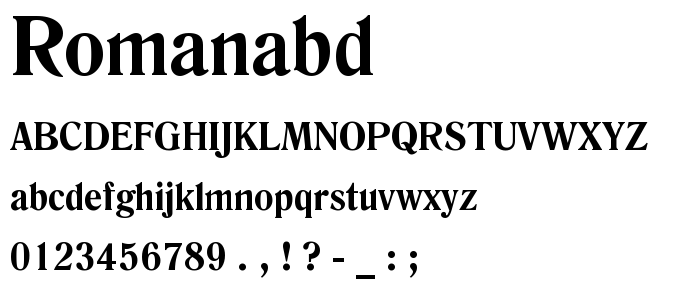 Romanabd font