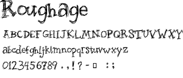 Roughage font