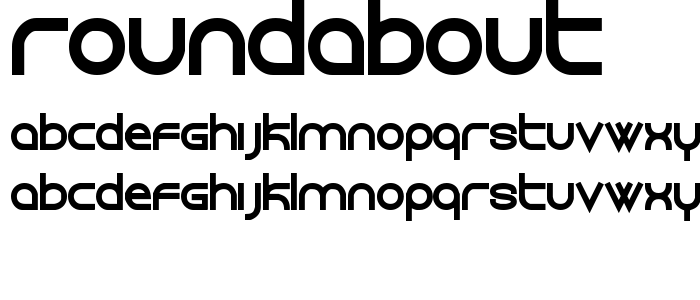 Roundabout font